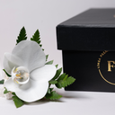 G - Corsage para pecho de Orquídea Blanca