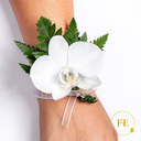 F - Corsage para mano de Orquídea Blanca