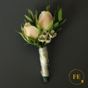 H - Boutonier para hombre de Mini Rosas Rosadas