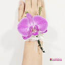 J - Corsage para mano de Orquídea Rosada