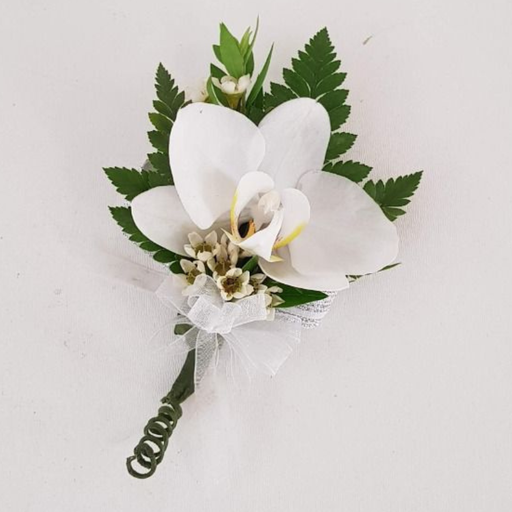 G - Corsage para pecho de Orquídea Blanca