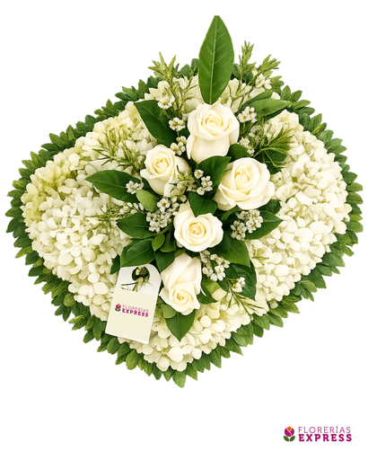 Almohada para colocar a los pies del féretro