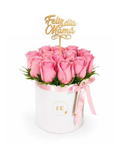 D2 - Pink Box 12 rosas