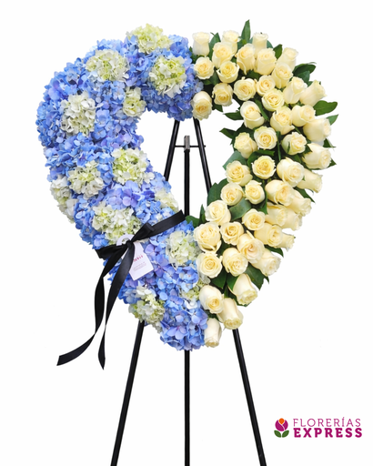 Corona Corazón Celeste 2.00 mt