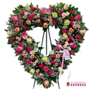 Condolencias 9 - Corazón tonos rosas - Grande