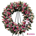 Condolencias tonos rosas grandes - 2.00 mt