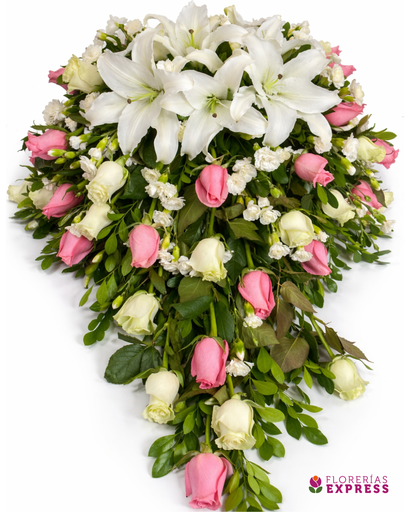 Manto Grande En Tonos Blancos y Rosados